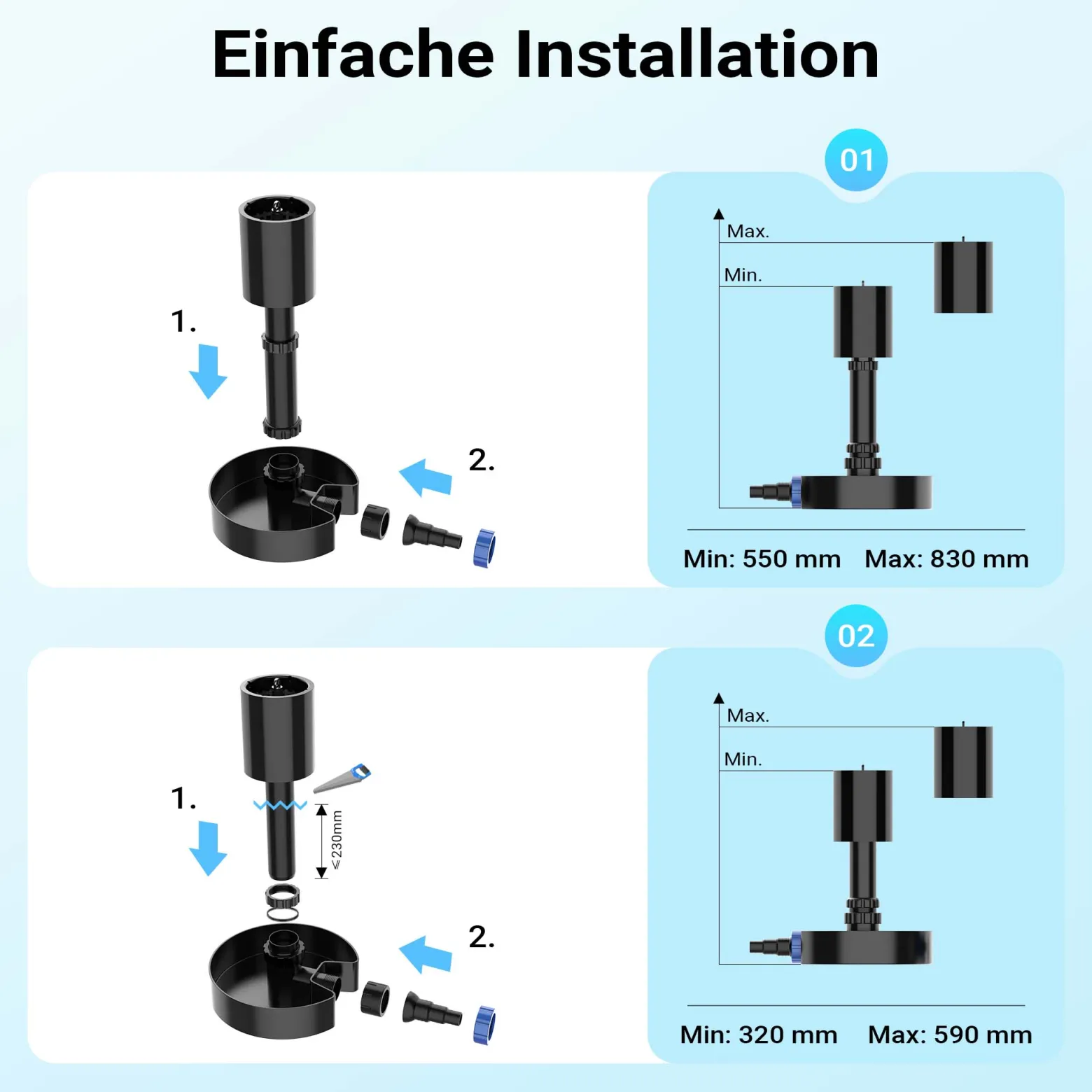 SunSun CSP-40 Standskimmer für Teiche bis 40 m², max. 16.000 l/h, Skimmer als Blättersammler für Gartenteich Teichpflege, zum Anschluss an Pumpe