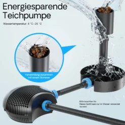 SunSun CTF-12000 SuperECO Teichpumpe 12.000 l/h / 100 W, energiesparende Filterpumpe, Bachlaufpumpe für Koiteiche, Umwälzpumpe, Gartenteichpumpe