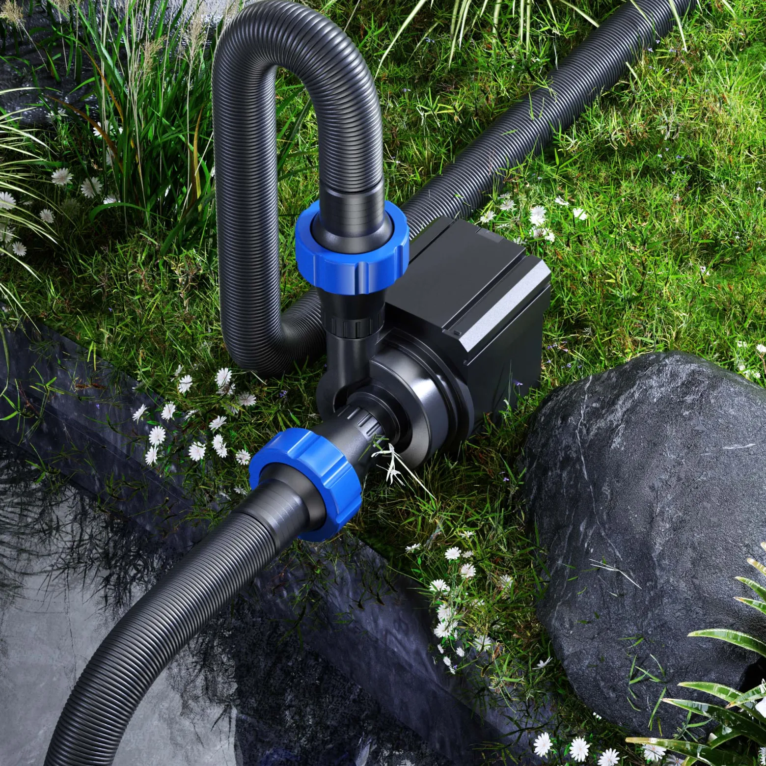 SunSun CTM-6000 SuperECO Teichpumpe 6000 l/h / 40 W, energiesparende Filterpumpe, Bachlaufpumpe für Koiteiche, Umwälzpumpe, Gartenteichpumpe
