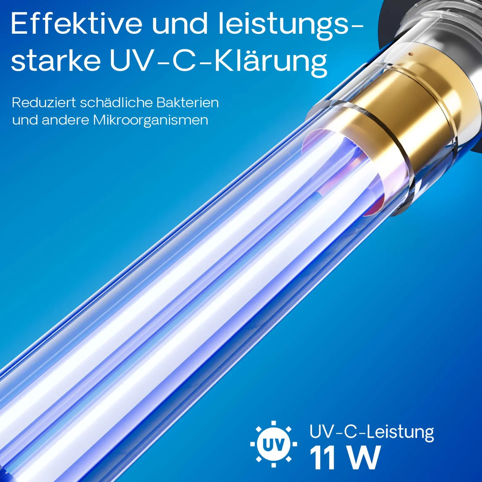 SunSun CUF-5800 Springbrunnenpumpe 5200 l/h / 55 W / 4,8 m Förderhöhe mit eingebautem 11 W UVC-Teichklärer, energiesparende Teichpumpe, Pumpe mit Fontäne, Wasserpumpe