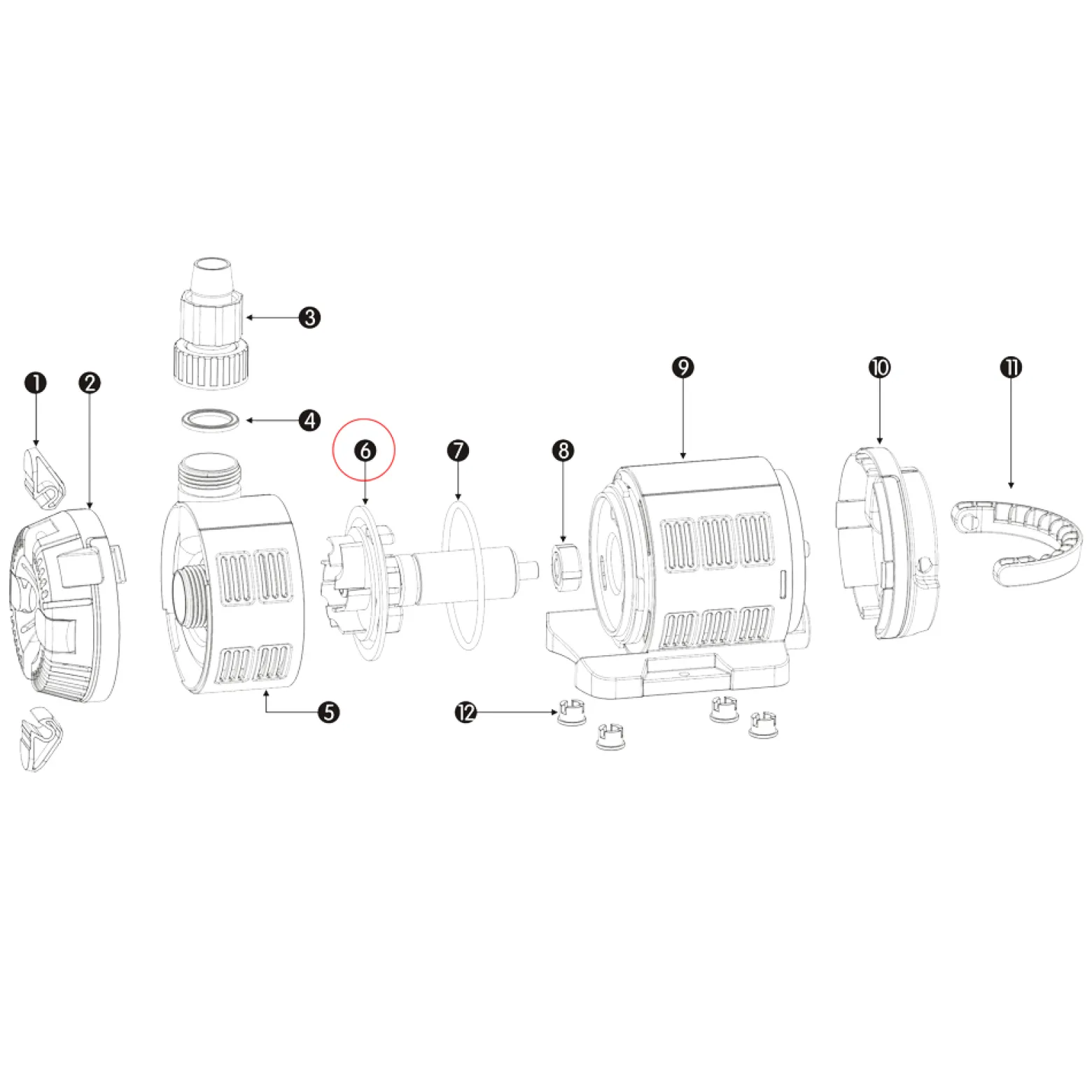 SunSun Ersatzteil für CET-15000 SuperEco Teichpumpe – Rotor Set – für Teich, Gartenpumpe, Skimmer, Bachlauf Zubehör