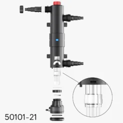 SunSun Ersatzteil für CUV-224 Teichklärer – Quarzglashülse C – transparent – für Teiche, UV Lampe, Filter, UVC Teichfilter Zubehör