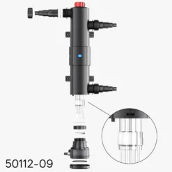 SunSun Ersatzteil für CUV-218 Teichklärer – Quarzglashülse A – transparent – für Teiche, UV Lampe, Filter, UVC Teichfilter Zubehör
