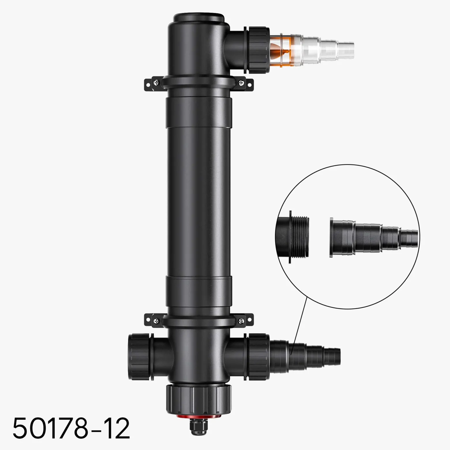 SunSun Ersatzteil für CUV-136 Teichklärer – Schlauchstufentülle – für Teichfilter, UV Leuchtmittel, UVC Klärer Zubehör