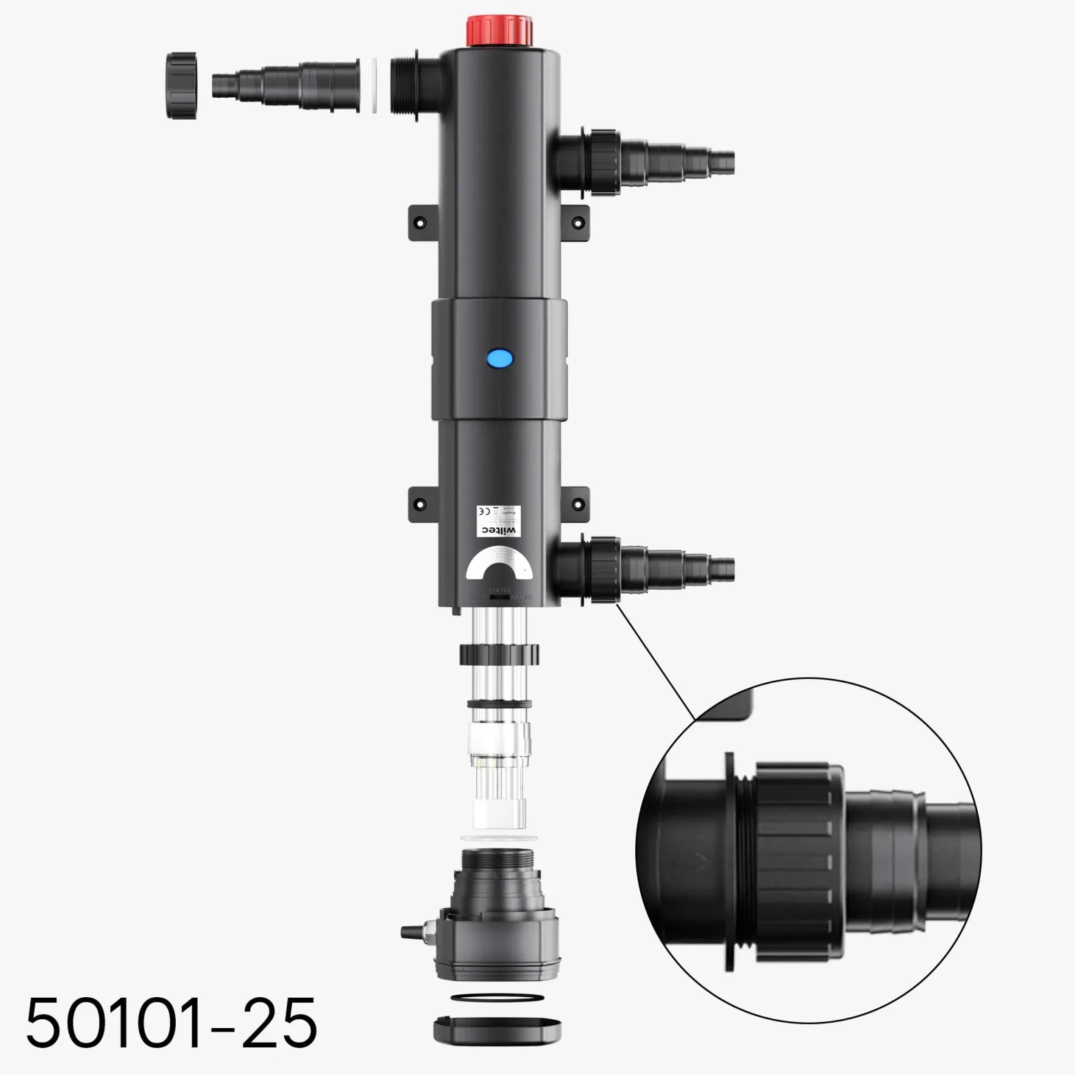 Sun Sun Ersatzteil für CUV-224 Teichklärer – Schraubring – für Teichfilter, UV Leuchtmittel, UVC Zubehör Klärer