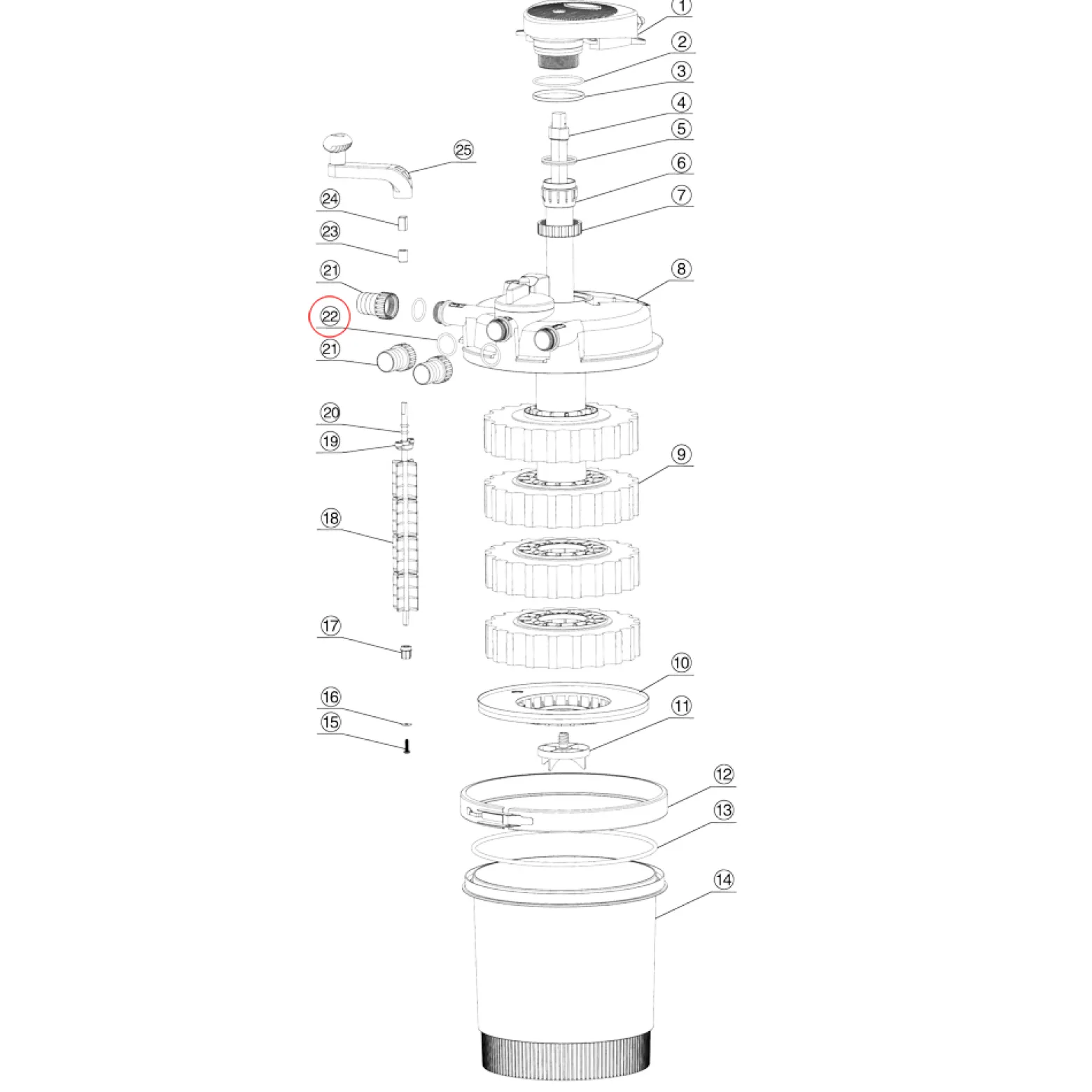 SunSun Ersatzteil für Druckteichfilter CPF-2500 Gummidichtung, effiziente Teichfilteranlage 6000 l/h, Teichdruckfilter mit UVC-Lampe