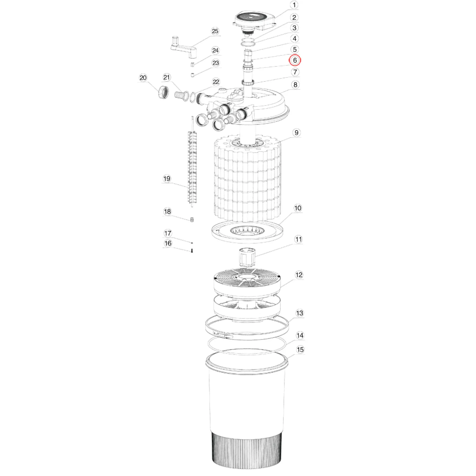 SunSun Ersatzteil für Druckteichfilter CPF-30000 Quarzrohr, Teichdruckfilter mit UVC-Lampe, 12000 l/h effiziente Teichfilteranlage