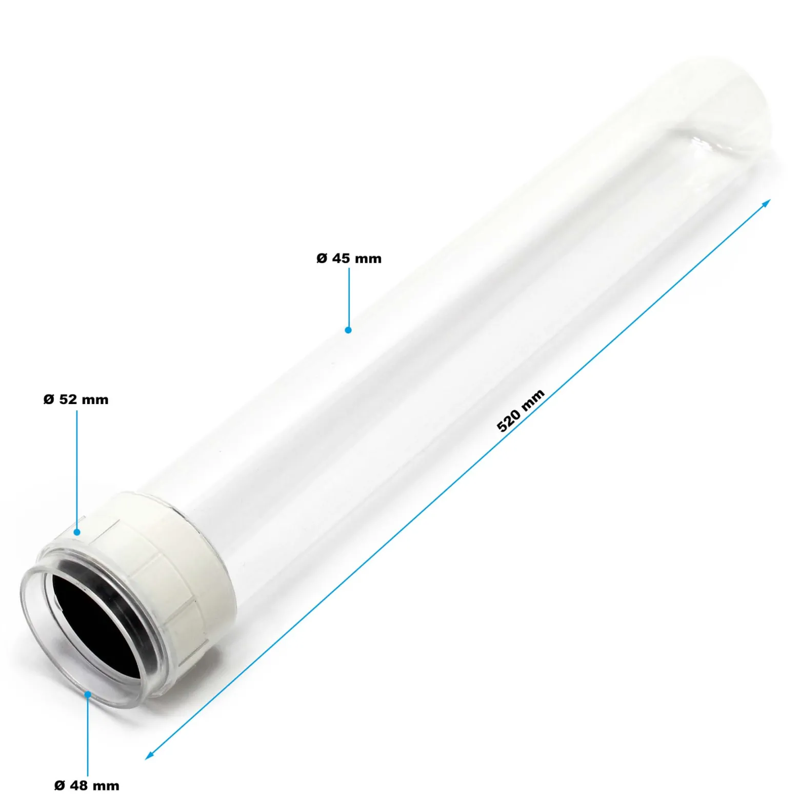 SunSun Ersatzteil für Druckteichfilter CPA-Serie Quarzglas-Hülse, Teichdruckfilter UVC-Lampe, Teichfilteranlage hohe Wasserdurchlaufmenge