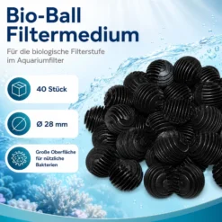 SunSun Ersatzteil für HW-303 Aquarium Außenfilter - Bio Balls 40 Stück Ø 28 mm, Biokugeln für Auqariumfilter, Aquariumzubehör Filterkugeln als Filtermedium