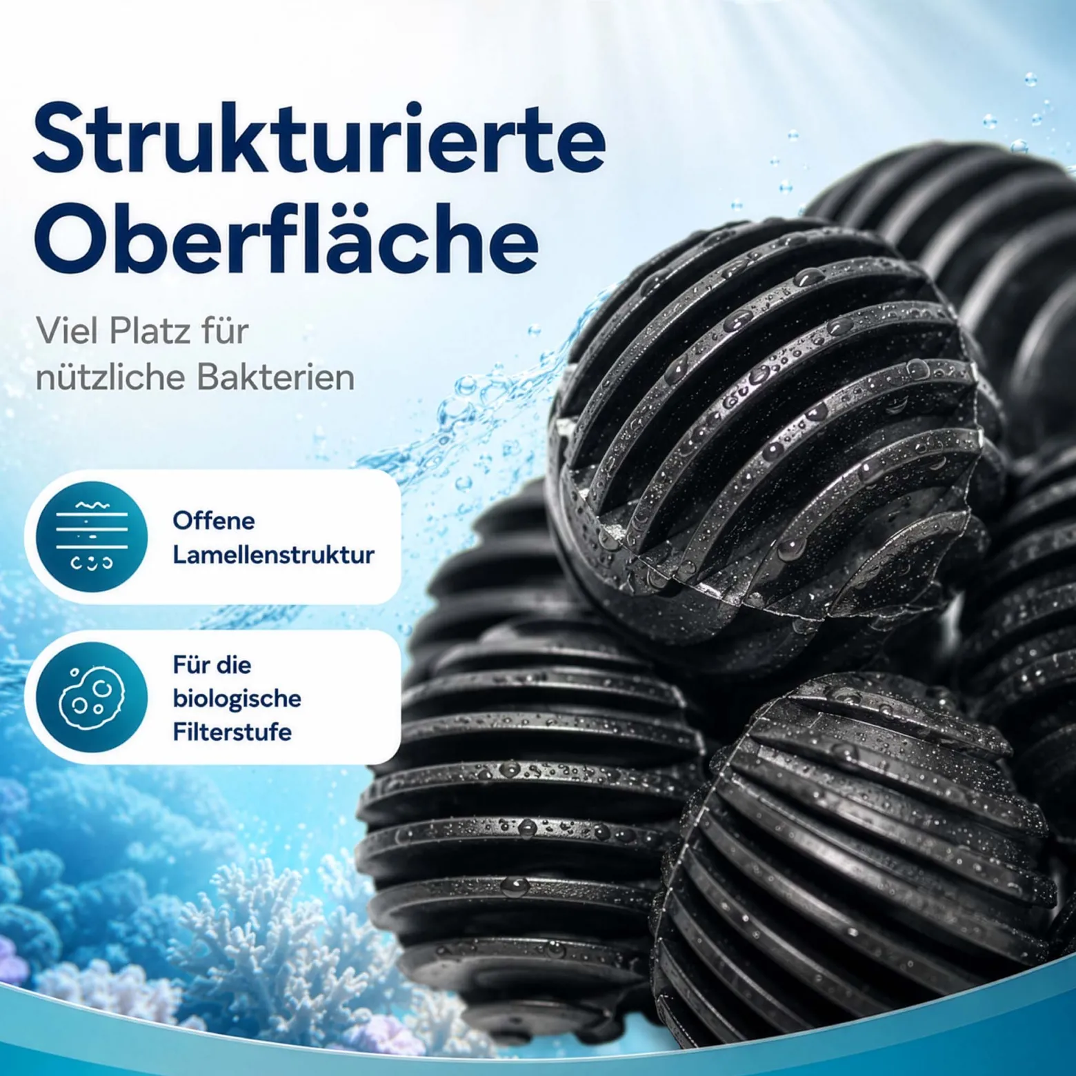 SunSun Ersatzteil für HW-402B Aquarium Außenfilter - Bio Balls 40 Stück Ø 28 mm, Biokugeln für Auqariumfilter, Aquariumzubehör Filterkugeln als Filtermedium
