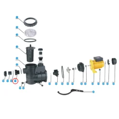 SunSun Ersatzteil für Schwimmbadpumpe Eingangs-, Ausgangsverschraubung, 550 W Poolfilteranlage, Poolpumpe mit Schwimmerschalter, Filterpumpe 13000 l/h