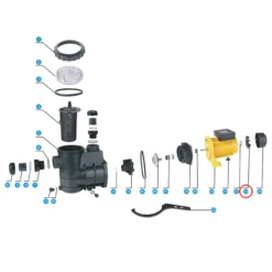 SunSun Ersatzteil für Schwimmbadpumpe Lüfter, 550 W Poolfilteranlage, Filterpumpe 13000 l/h, Pool Pumpe mit Schwimmerschalter