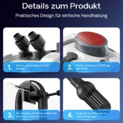 SunSun HW-703A Aquariumaußenfilter 1400 L/h 30 W mit 3 Stufen Filter Aquarium