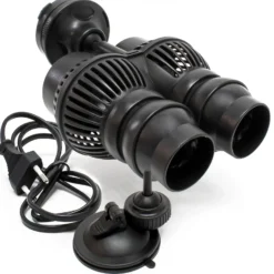 SunSun JVP-202AB Strömungspumpe 12000 l/h 24 W Aquarium Pumpe mit 2 schwenkbaren Düsen, Saugnapf und Magnethalter zur einfachen Befestigung
