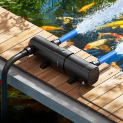 SunSun Komplettset: CBF-350B Teichfilter bis 60000 L, NEO10000 SuperECO Teichpumpe 10000l/h 80W, CUV-224 Teichklärer mit 24W, Y-Verteiler