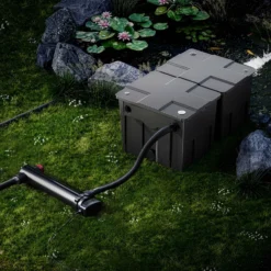 SunSun Komplettset: CBF-350B Teichfilter bis 60000 L Teichfilteranlage als Durchlauffilter, CUV-336 Teichklärer UVC Klärer mit 36W, 5m Teichschlauch 25 mm (1