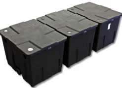 SunSun Komplettset: CBF-350C Teichfilter bis 90000 L Teichfilteranlage Durchlauffilter, CTF-12000 Teichpumpe 12000l/h 100W, CUV-236 Teichklärer UVC Klärer mit 36W, 25m Teichschlauch 25 mm, Y-Verteiler