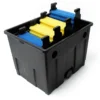 SunSun Komplettset: CBF-350 Teichfilter bis 12000L Teichfilteranlage Durchlauffilter, NEO3800 Teichpumpe 3600l/h 20W, CUV-224 Teichklärer 24W, 5m Teichschlauch 38 mm (1 1/2"), Schlauchschellen 44-47mm