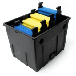 SunSun Komplettset: CBF-350 Teichfilter bis 12000 L Teichfilteranlage Durchlauffilter, NEO10000 Teichpumpe 10000l/h 80W, CUV-236 Teichklärer 36W, 10m Teichschlauch 38 mm, Schlauchschellen W1 44-47mm