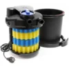SunSun Komplettset: CPA-2500 Teichdruckfilter bis 6000 L mit 11 Watt UV-C Teichklärer, NEO-2800 SuperECO Teichpumpe 3000l/h 10W, 5m Teichschlauch 32 mm (1 1/4"), Schlauchschellen W1 44-47mm