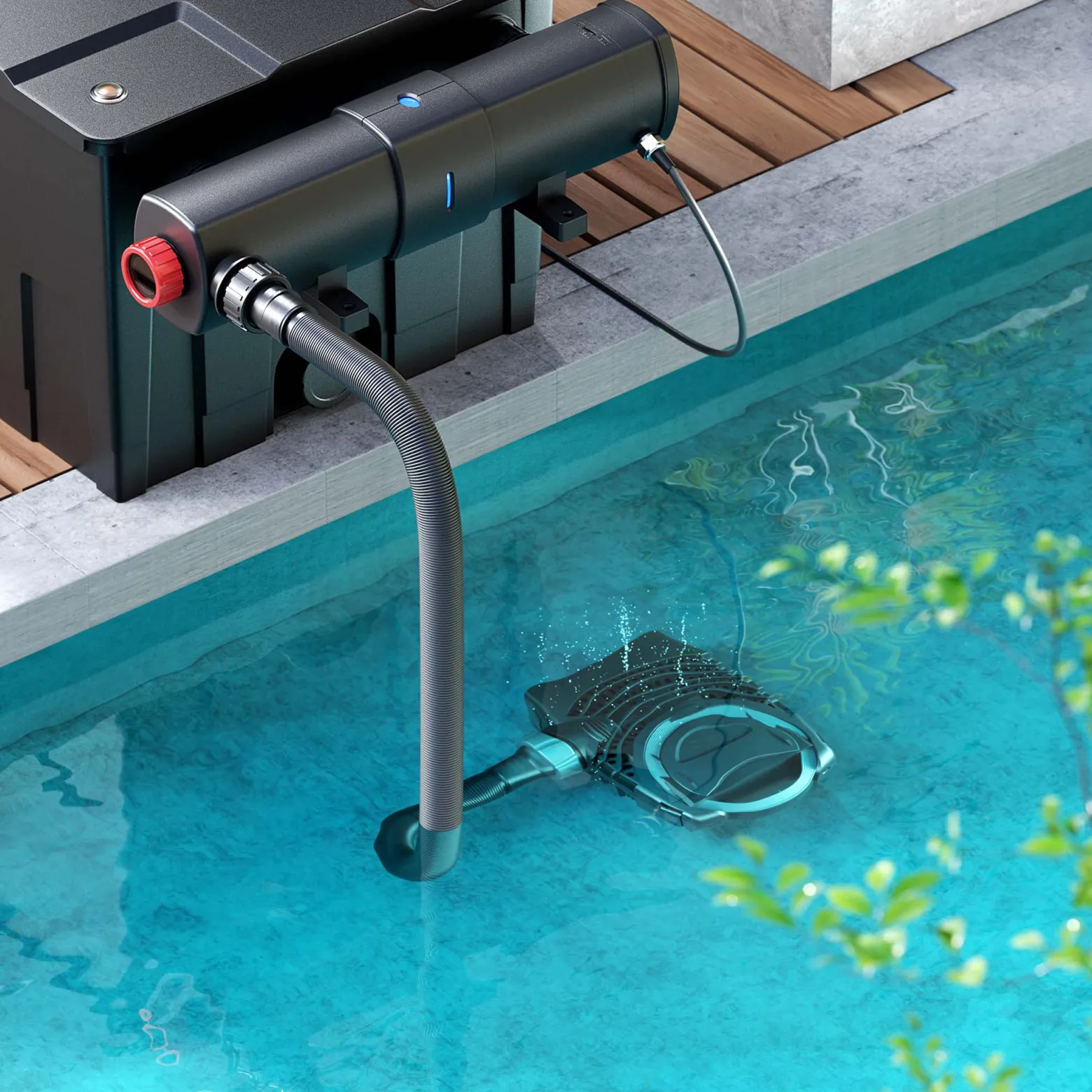 SunSun Komplettset: CPF-20000 Teichdruckfilter bis 10000 L mit 11 Watt UV-C Teichklärer, NEO6000 SuperEco Teichpumpe 6000l/h 40W, 5m Teichschlauch 38 mm (1 1/2"), Schlauchschellen W1 44-47mm