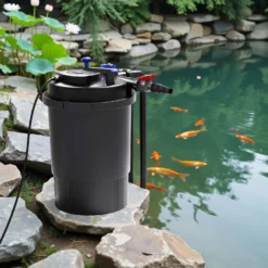 SunSun Komplettset: CPF-30000 Teichdruckfilter bis 12000 L mit 55 Watt UV-C Teichklärer, NEO12000 SuperECO Teichpumpe 12000l/h 100W, 10m Teichschlauch 38 mm (1 1/2