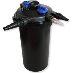 SunSun Komplettset: CPF-15000 Teichdruckfilter bis 30000 L mit 18 Watt UV-C Teichklärer, CTF-8000 SuperECO Teichpumpe 8000l/h 70W, 25m Teichschlauch 25 mm (1