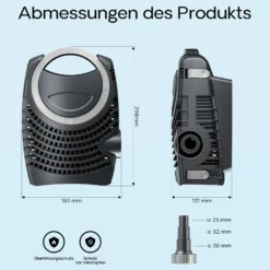 SunSun NEO-10000 SuperECO Teichpumpe 10.000 l/h / 80 W, energiesparende Filterpumpe, Bachlaufpumpe für Koiteiche, Umwälzpumpe, Skimmerpumpe, Gartenteichpumpe