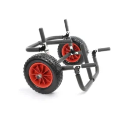 Toboli klappbarer Doppel Transportwagen bis 45 kg für SUP Board, Kanus und Kajaks, Surfwagen mit Polstern und abnehmbare PU-Räder, geräumiger SUP-Wagen 48 x 63 x 36 cm, SUP-Trolley aus Aluminium