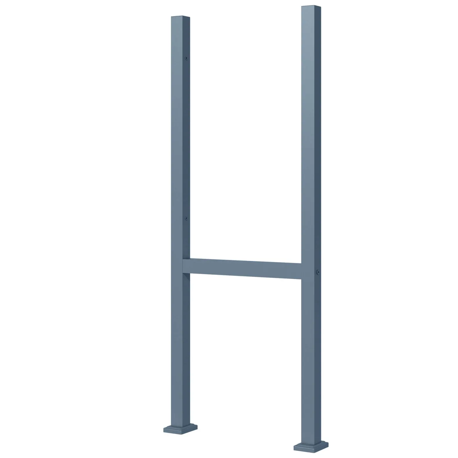 Toboli Paketbox Ständer Anthrazit 610 x 115 x 1500 mm, Standfuß mit 2 Pfosten für Briefkasten Paketkasten Mailbox, Briefkastenständer aus Stahl für Standbriefkasten