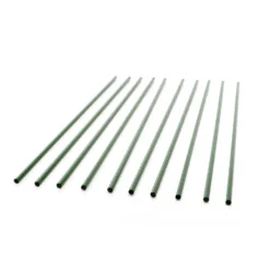 Toboli 10x Pflanzstäbe grün 90 cm Ø 11 mm Rankstäbe aus Metall und Kunststoff, Pflanzstangen für Tomaten und Kletterpflanzen