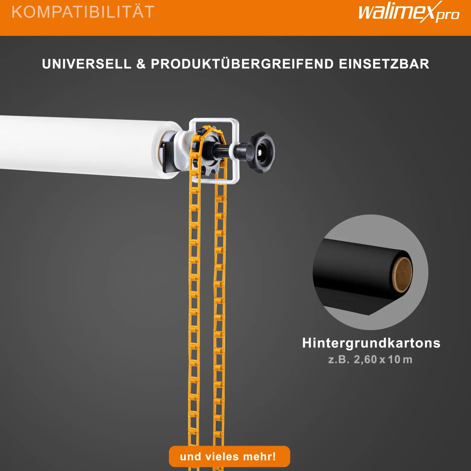 Walimex 5-fach Hintergrund Wandmontageset, 3er Set