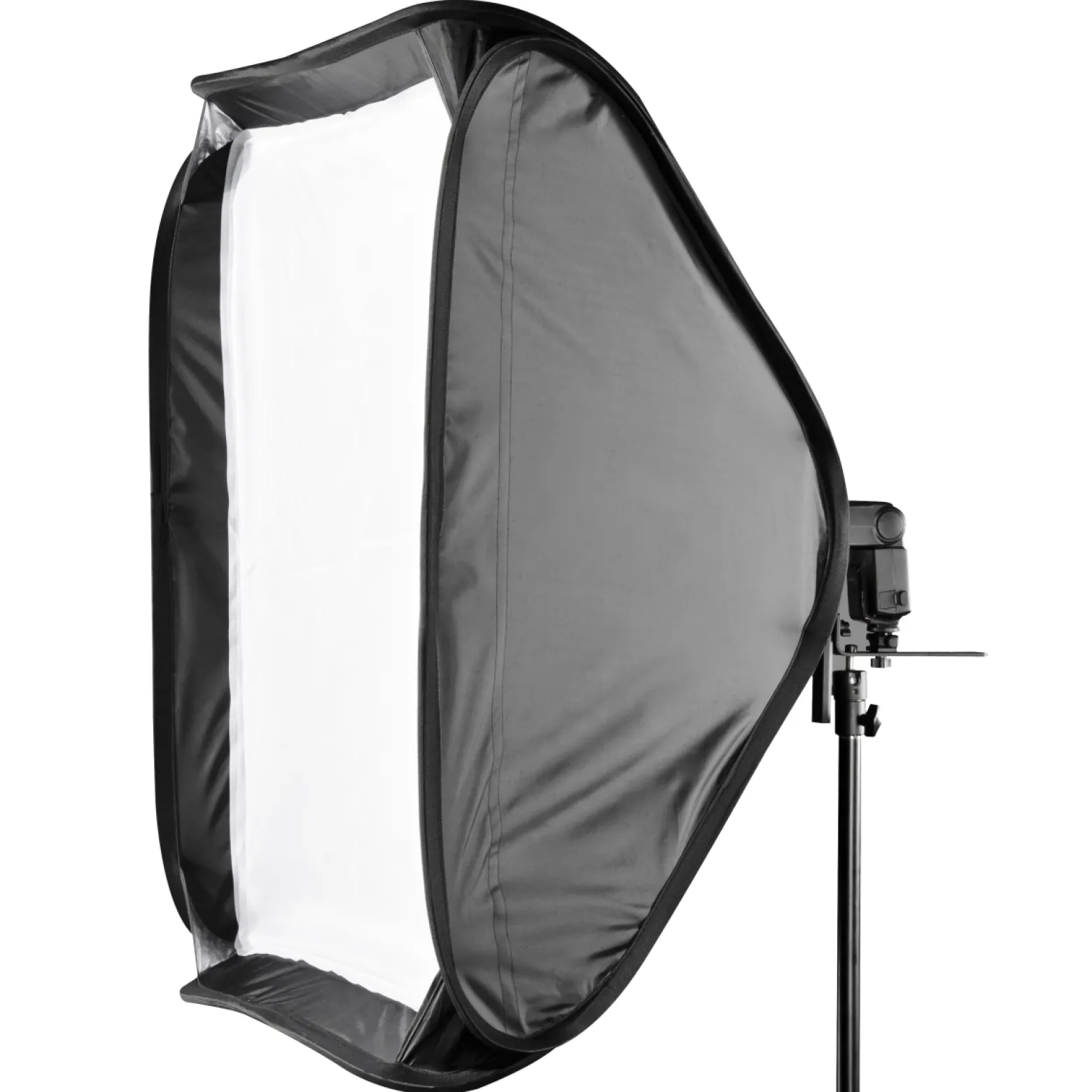 Walimex Magic Softbox 90 x 90 cm für Systemblitz, Soft Box 360° drehbar, Lichtformer für Foto und Video, inkl. Diffusor, Tasche ideal für Fotostudio