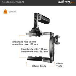 Walimex pro Aptaris Cage-System für Black Magic Pocket - zahlreiche 1/4