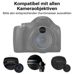 Walimex pro Black Diffusion 1/4 Filter Nano 58 mm, Diffusionsfilter mit 18-facher Nano-Beschichtung, Nebelfilter mit 3,3 mm Slimfassung