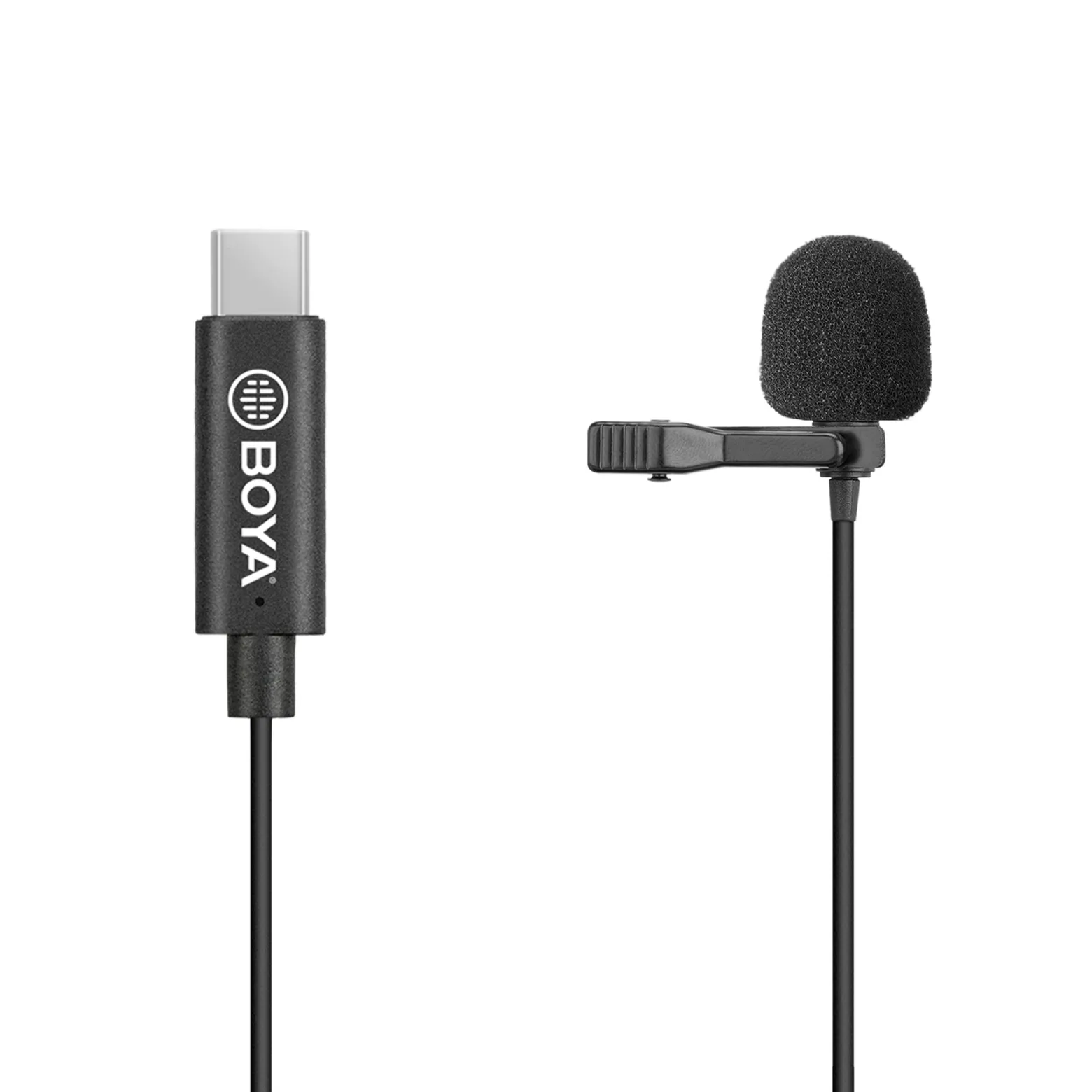 Walimex pro Boya M3 Ansteckmikrofon für USB C, leistungsstarkes Lavaliermikrofon 50 Hz-20 kHz, externes Mitkrofon mit USB-Adapterkabel, Lavalier-Mic für Video- und Audioanwendungen