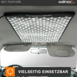 Walimex pro Flex LED 1000 Bi Color Leuchtmatte, 100 W Flächenleuchte, flexible Studioleuchte dimmbar, spritzwassergeschützte Videoleuchte mit Display und Akku-Steckplatz