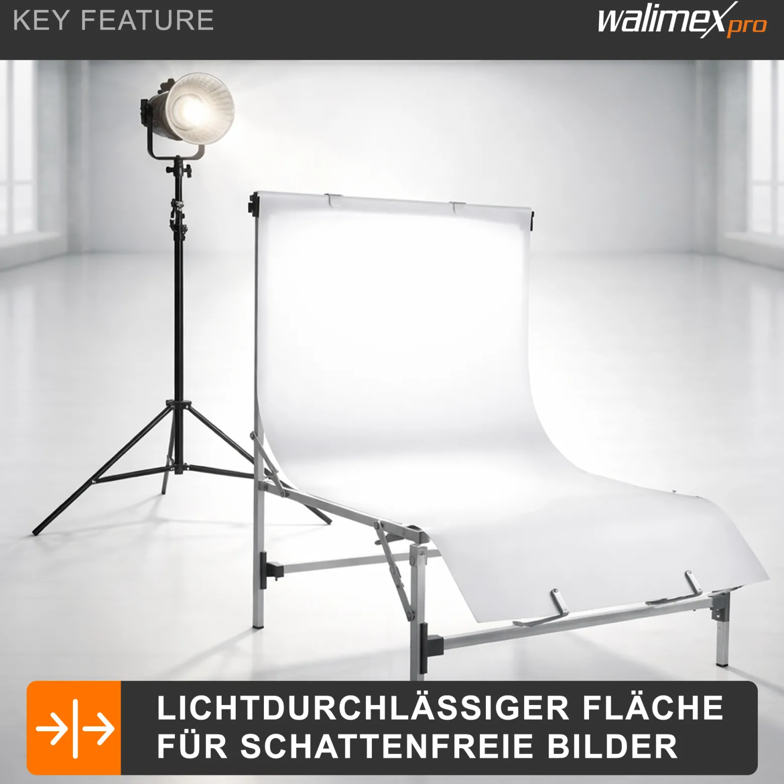 Walimex pro Fototisch Tavola Aufnahmehöhe 28 cm, Aufnametisch für Produktfotografie mit Diffusionsoberfläche, bis 5 kg Traglast, Fotostudio Hintergrund für professionelle Bilder