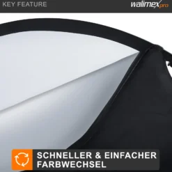 Walimex pro 5-in-1 Faltreflektor Set wavy comfort mit PopUp Funktion Ø 80 cm Wavy-Goldfarben Silberfarben Weiß Schwarz Transparent inkl. Transporttasche