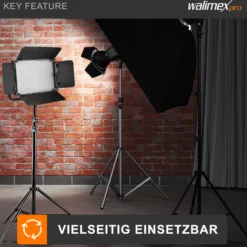 Walimex pro LED Niova 900 Plus Bi Color Videoleuchte, dimmbare Flächenleuchte, Studioleuchte mit Fernbedienung, 54 W Studiolicht, leistungsstarkes Streaming-Licht