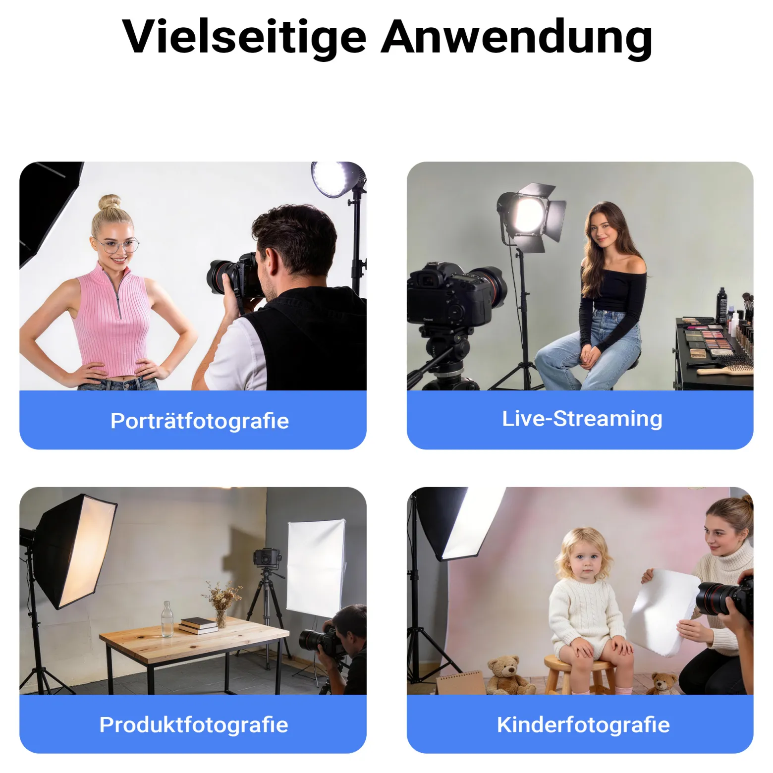 Walimex pro LED Niova Plus DL 200 W + Stativ Set, dimmbare LED Videoleuchte plus Blitzstativ mit Federdämpfung bis 256 cm Höhe