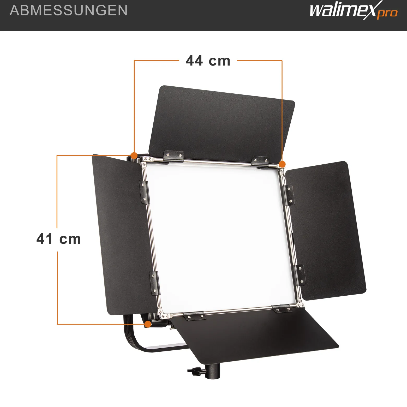 Walimex pro LED Rainbow Flächenleuchte, RGBWW Flächenlicht 100 W, Bi-Color Videoleuchte, Studioleuchte per App steuerbar, Studio-Beleuchtung mit Effektgenerator
