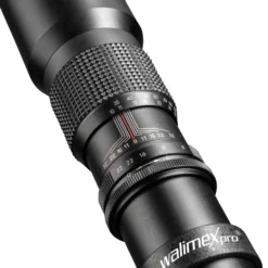 Walimex pro 500/8,0 Linsen Objektiv kompatibel mit Nikon Z, DSLR-Objektiv für Vollformat und APSC, Teleobjektiv mit eingebauter Irisblende, hochwertiges Kameraobjektiv