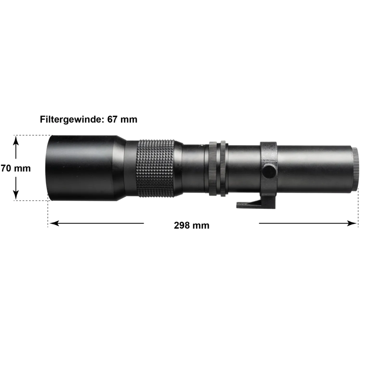 Walimex pro 500/8,0 Linsen Objektiv kompatibel mit MFT Kameras, DSLR-Objektiv für Vollformat und APSC, Teleobjektiv mit eingebauter Irisblende, hochwertiges Kameraobjektiv