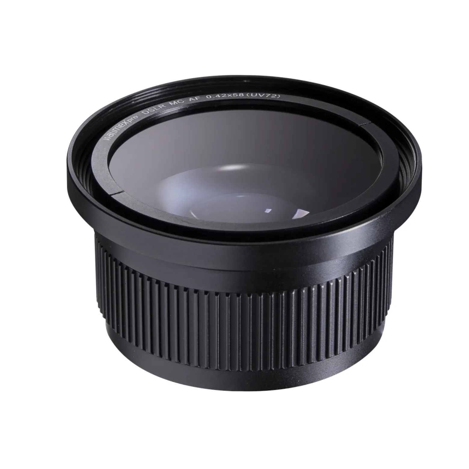 Walimex pro Makro Fish Eye Vorsatzlinse - 0.42 x 58 mm - für Fisheye und Makroeffekte - Konverter mit abschraubbarer Makrolinse - mit Linsenbeutel - Kamera und Foto Zubehör