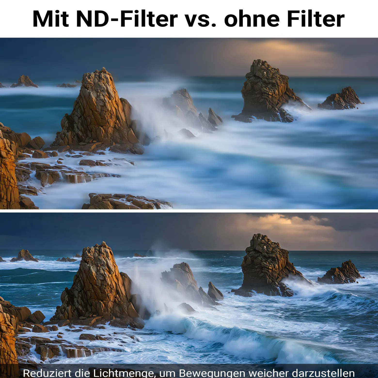 Walimex pro ND2-ND400 77 mm Fader Slim variabler Graufilter mit 9 Blendenstufen, ND Filter mit 18-lagiger Beschichtung