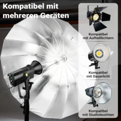 Walimex pro Parabol Reflexschirm schwarz/ weiß Ø 129 cm für weiches Licht