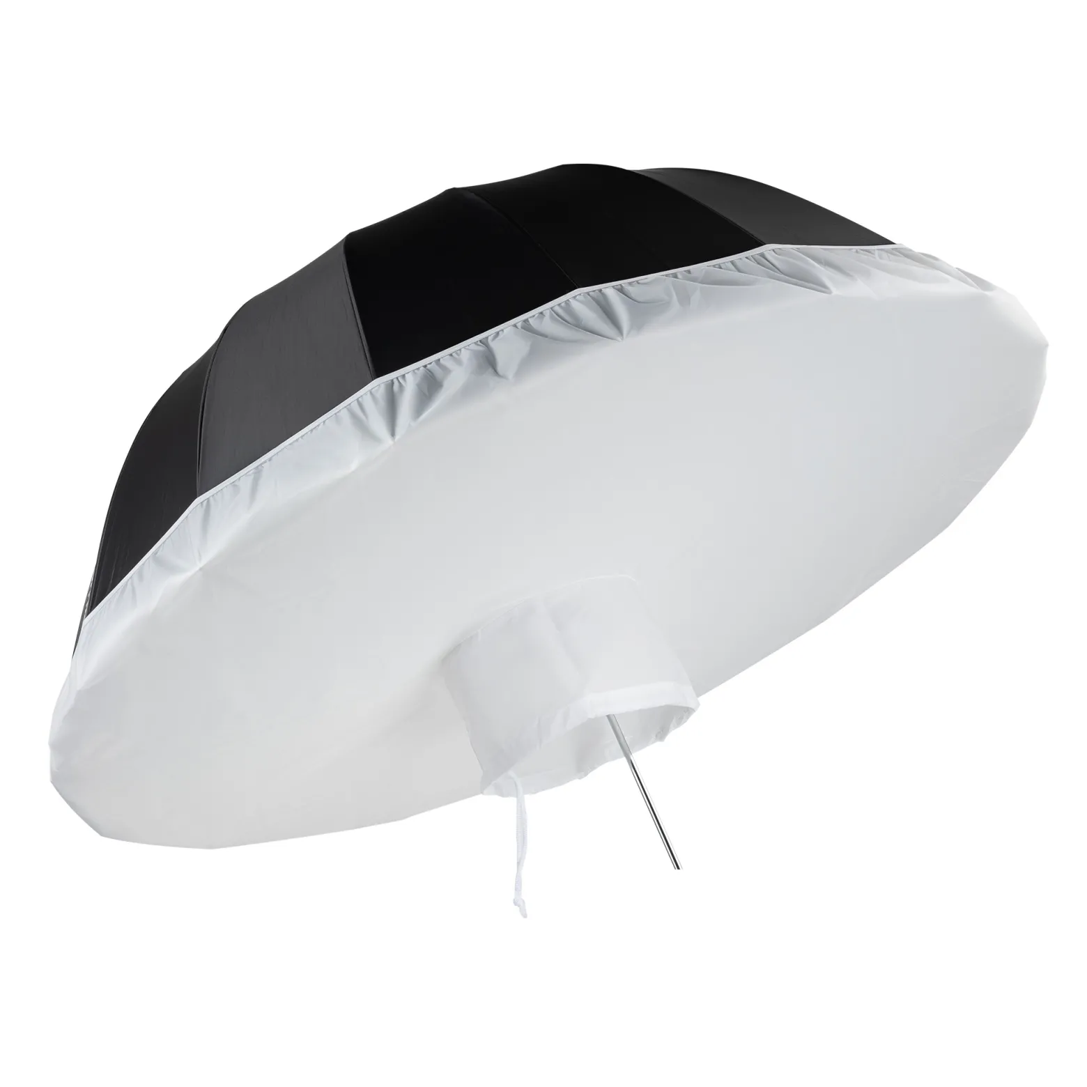 Walimex pro Parabol Reflexschirm schwarz/weiß Ø 105 cm + Diffusor – Lichtformer Set für Fotografie und Videografie