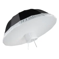 Walimex pro Parabol Reflexschirm schwarz/weiß Ø 165 cm + Diffusor – Lichtformer Set für Fotografie und Videografie