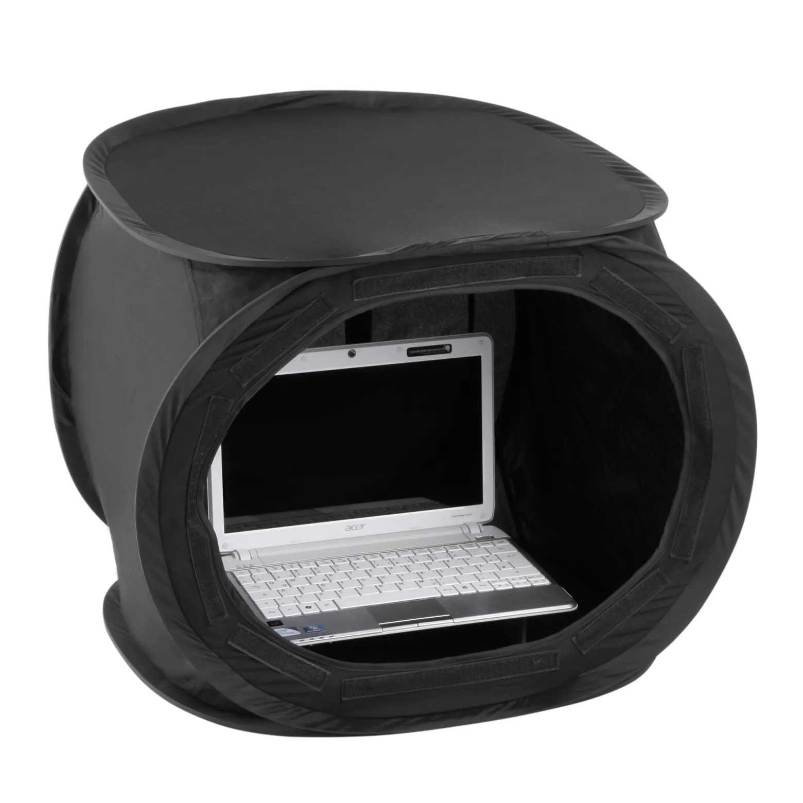 Walimex pro Pop-Up Laptop-Zelt 50 x 50 x 50 cm Sonnenschutz und Blendschutz, Fotozelt für verbesserte Farb- und Bildkontrolle ideal für Outdoor-Shootings